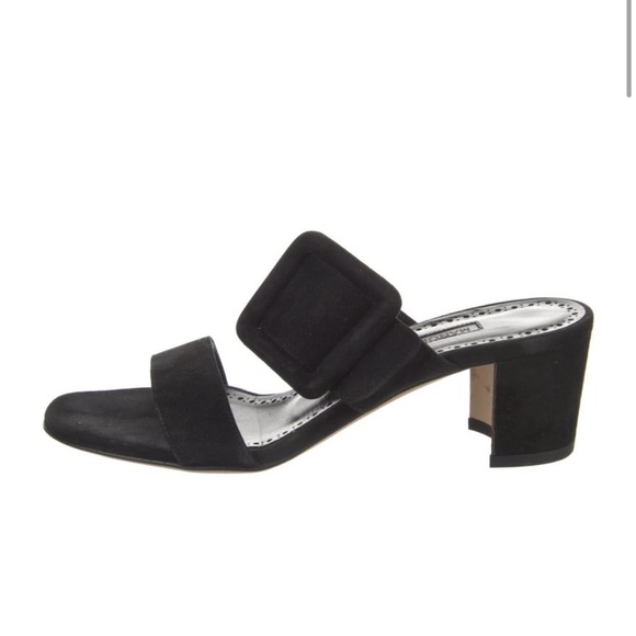 MANOLO BLAHNIK Titubanew 50 buckled suede sandals - Picture 2 of 11